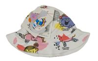 Nové - Bílo-barevný klobouček s little miss F&F
