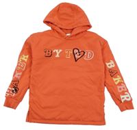 Oranžová zateplená mikina s kapucňou Ted Baker