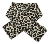 Smetanovo-leopardí chlpatá šál Benetton