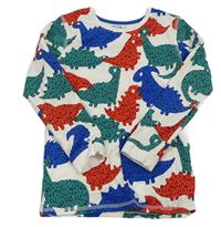 Biele pyžamové tričko s dinosaurami M&S
