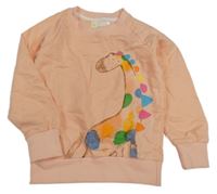 Lososová mikina s dinosaurem 