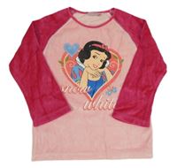Světle-tmavoružové zamatové tričko so Sněhurkou Disney