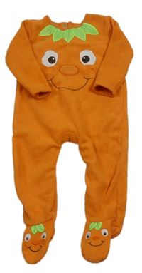 Oranžový fleecový overal - dýně George