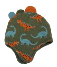 Khaki čepice s dinosaury a ostny Topolino