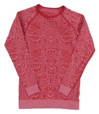 Ružové vzorované spodné funkčné tričko Crivit