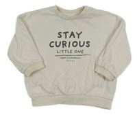 Svetlobéžová mikina s nápisom H&M