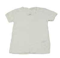 Biele spodné tričko s perforovaným vzorom