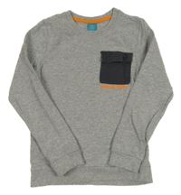 Sivá mikina s vreckom