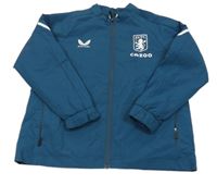 Petrolejová šusťáková sportovní bunda s potiskem Erima