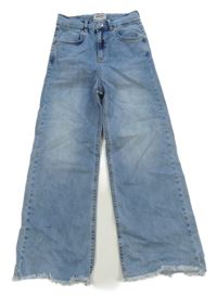 Modré wide leg rifle Blue effect