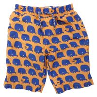 Oranžové plážové kraťasy s velrybami Mothercare