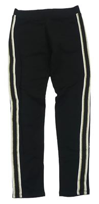 Černé legíny s proužky H&M