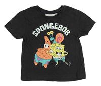 Tmavošedé tričko se Spongebobem 