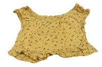 Piesková á crop blúzka s kvietkami H&M