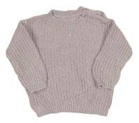 Fialovo-biely melírovaný sveter George