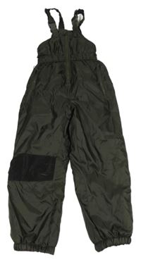 Šedé šusťákové laclové oteplovačky