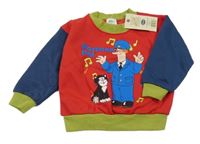 Nová - Červeno-tmavomodrá mikina s Patem Little Monkey