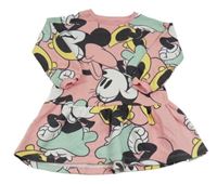 Svetloružové teplákové šaty s Minnie Disney