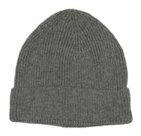 Šedá pletená žebrovaná čepice 