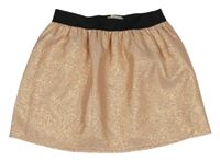 Broskvovo-zlatá balonová sukňa s čierny pasom Name it