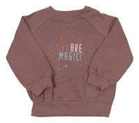 Ružová mikina s nápisom V by Very