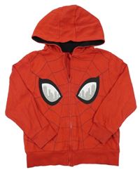 Červená propínací mikina se Spider-manem a kapucí George