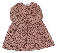Ružové bavlnené vzorované šaty H&M