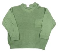 Zelený vzorovaný oversize svetr H&M