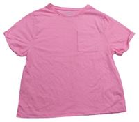 Neónově ružové melírované tričko s vreckom F&F