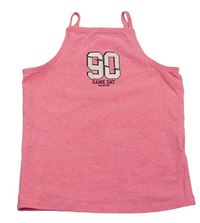 Kriklavoě korálový melírovaný crop top s číslom George