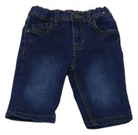 Tmavomodré skinny teplákové riflové kraťasy Denim Co.
