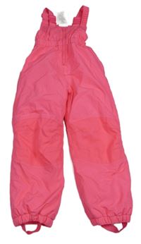 Neonově růžové šusťákové zimní laclové oteplovačky Kiki&Koko