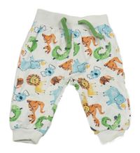 Biele tepláky so zvieratkami Ergee