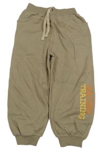 Hnědošedé tepláky s nápisy UNSEA