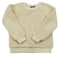 Smotanová huňatá mikina