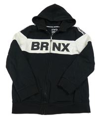 Čierno-biela prepínaci tepláková mikina s nápisom a kapucňou C&A