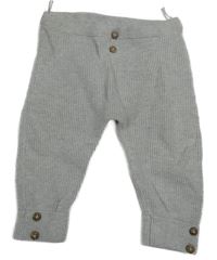 Svetlosivé melírované rebrované turecké tepláky s gombíkmi C&A