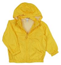 Žltá šušťáková nepromokavá bunda s odopínacíá kapucňou H&M
