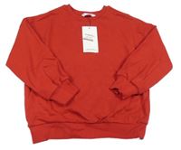 Nové - červená mikina s průstřihem hviezdičky M&S