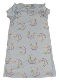 Světlemodrofialová noční košile s duhami a volánky George