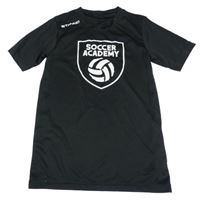 Čierne funkčné športové tričko so znakom STANNO