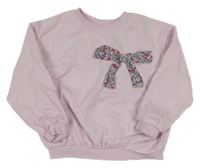 Lila oversize mikina s mašlou H&M