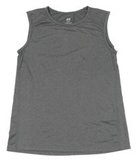 Tmavosivé melírované športové tielko H&M