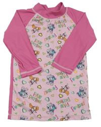 Světlerůžovo-růžové UV triko s PAW PATROL nickelodeon