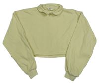 Šafránová crop mikina s golierikom H&M