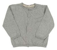 Svetlošedá -strieborný melírovaný prepínaci sveter H&M