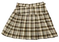 Hnedo-smetanovo-čierna kockovaná sukňa H&M