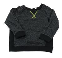 Čierna melírovaná mikina H&M