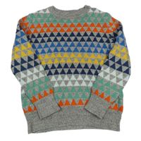 Sivo-farebný vzorovaný sveter GAP