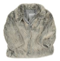 Sivá kožušinová podšitá bunda Tu